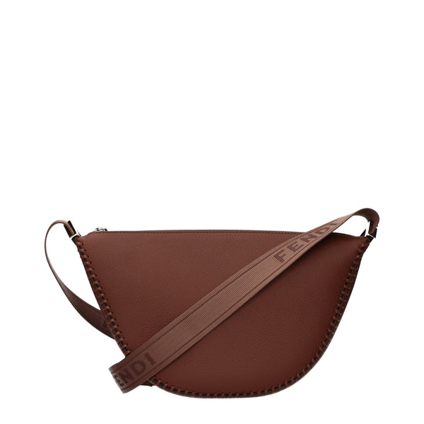 Fendi - Brown Leather Crossbody Bag