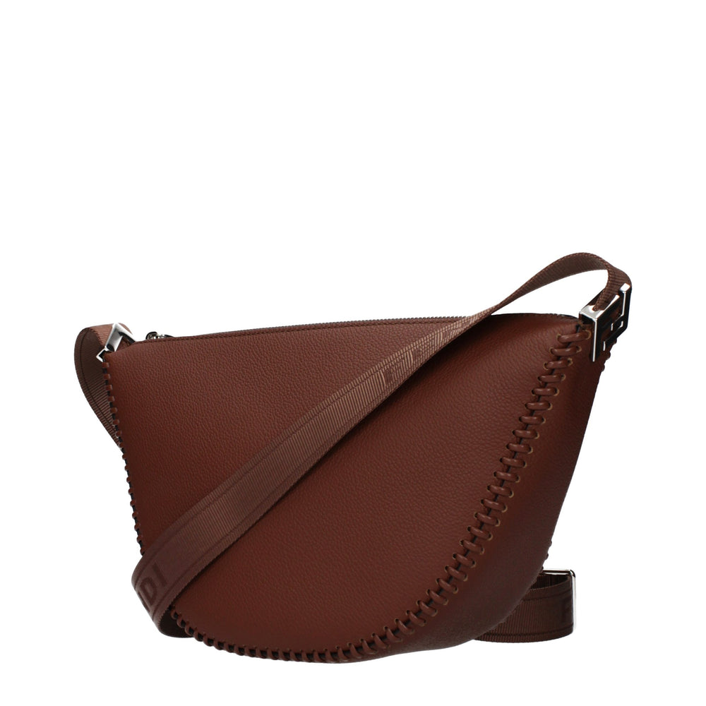 Fendi - Brown Leather Crossbody Bag