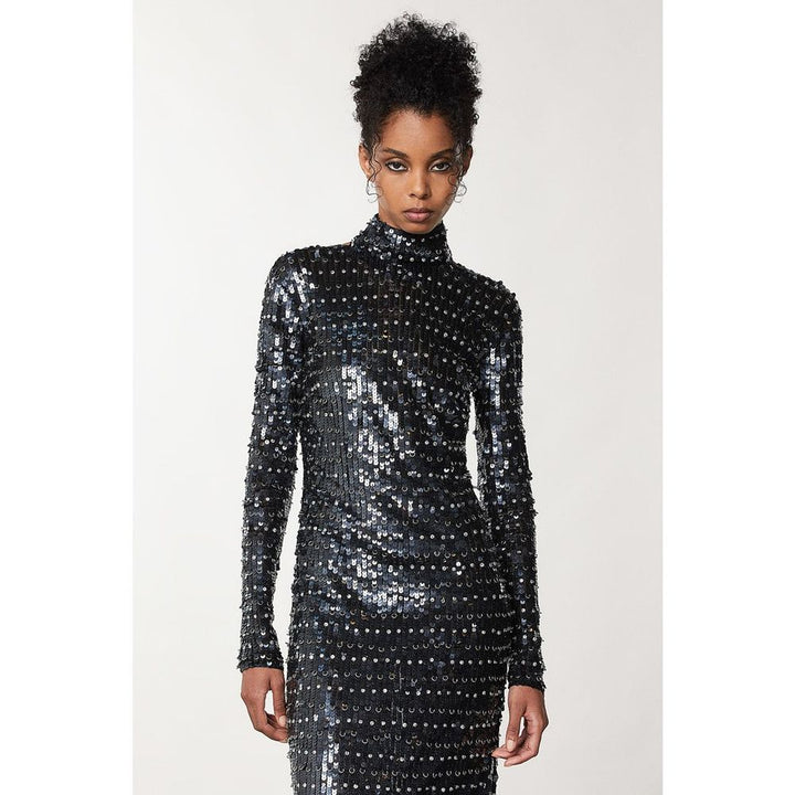 Patrizia Pepe Gold Polyamide Cocktail Dress