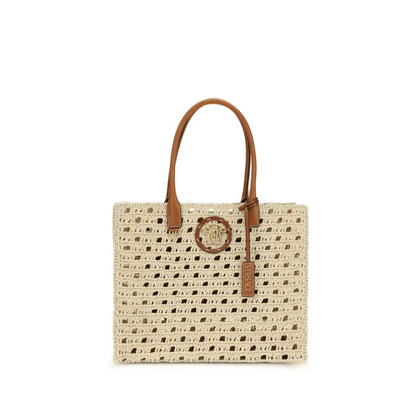 Versace - Beige Cotton Shoulder Bag