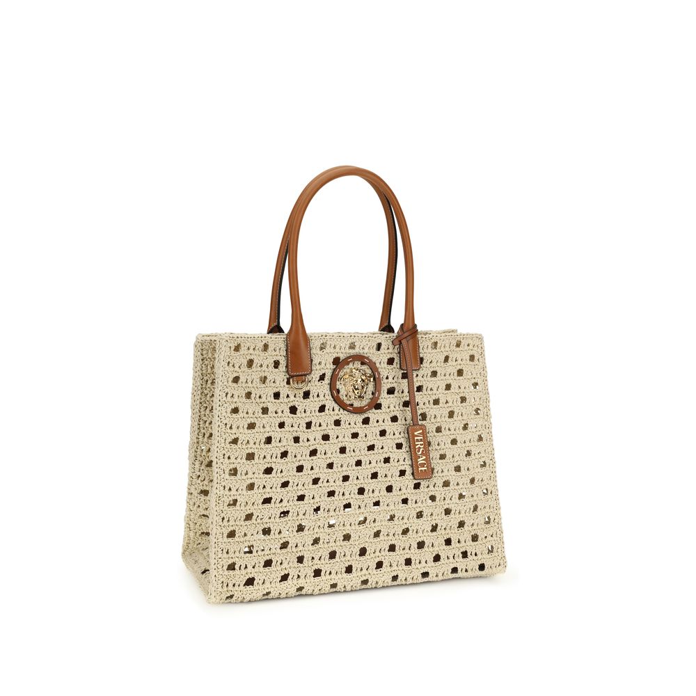 Versace - Beige Cotton Shoulder Bag