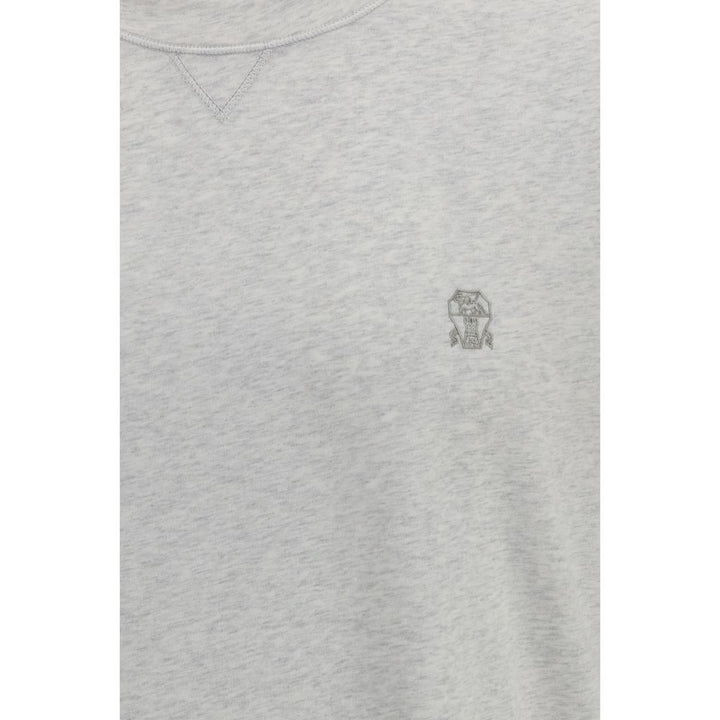 Brunello Cucinelli Gray Cotton T-Shirt