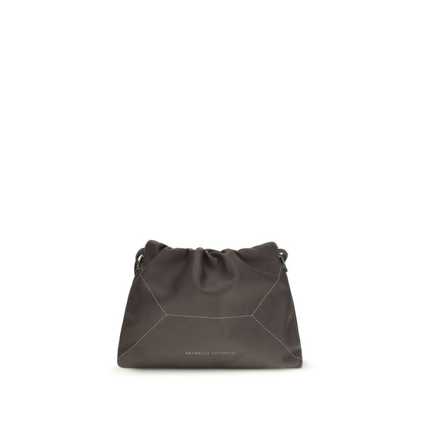 Brunello Cucinelli - Brown Calf Leather Bos Taurus Shoulder Bag