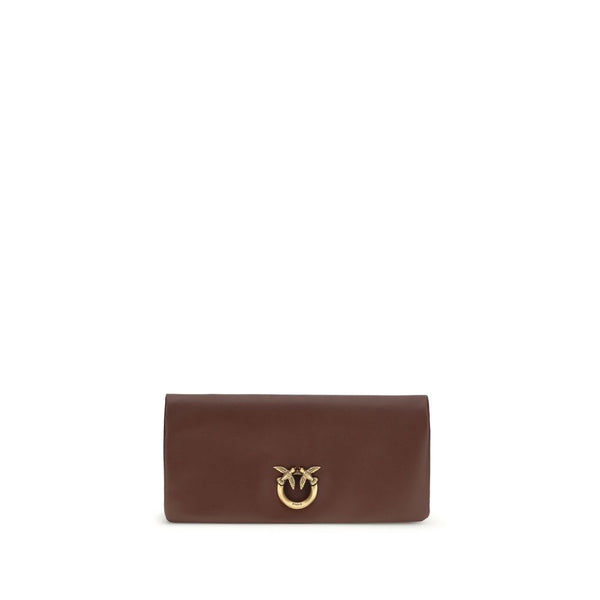PINKO - Bordeaux Calf Leather Bos Taurus Clutch Bag