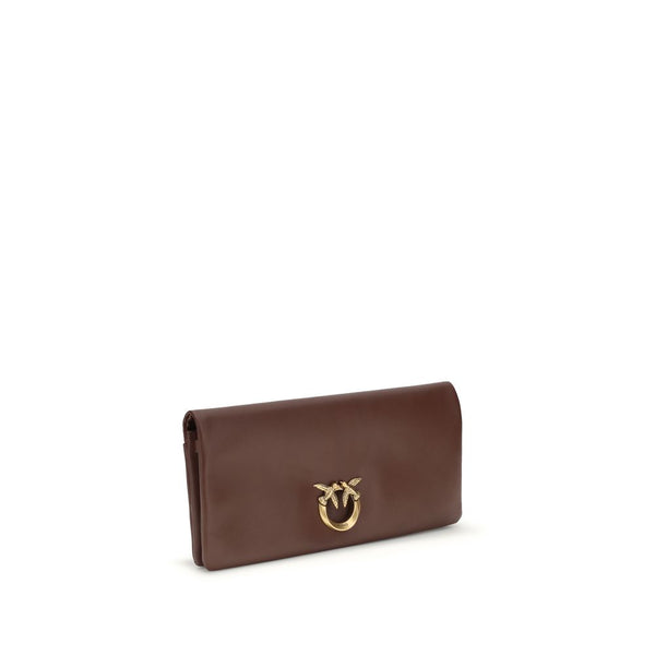 PINKO - Bordeaux Calf Leather Bos Taurus Clutch Bag