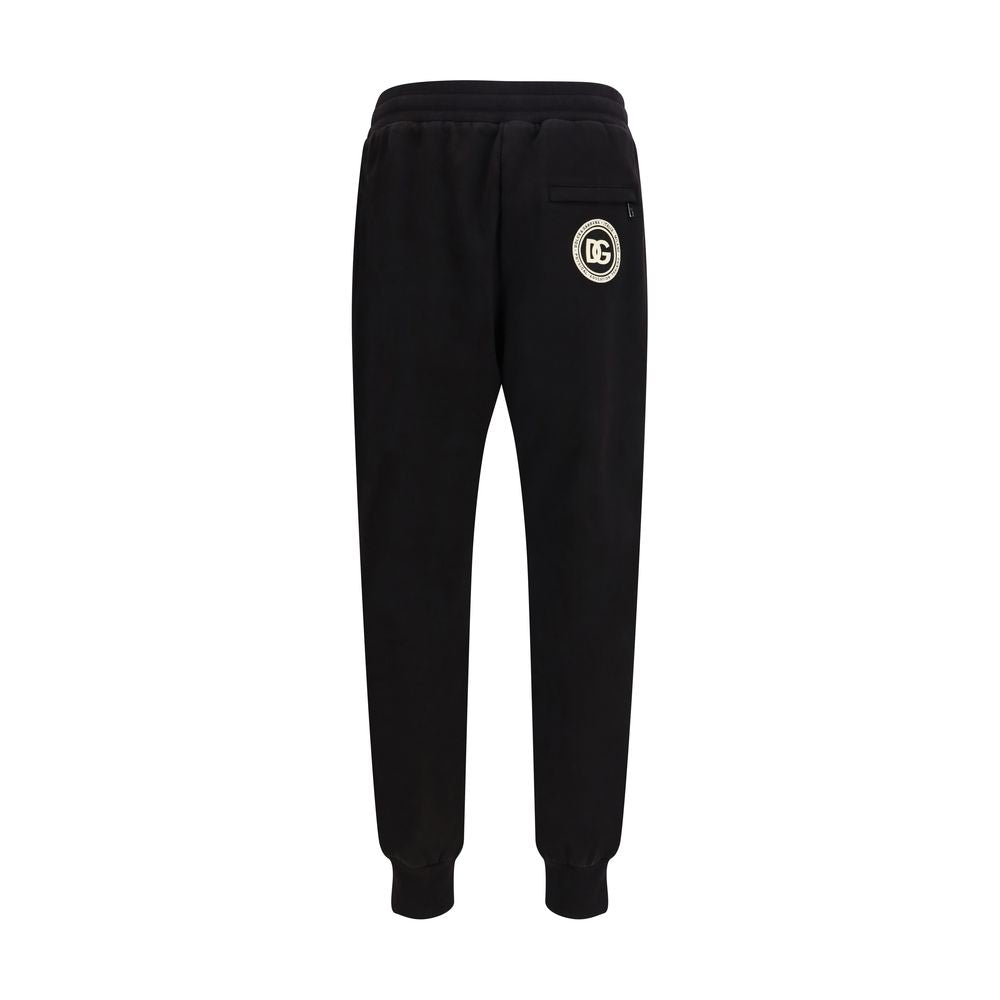 Dolce &amp; Gabbana Black Cotton Casual Pants