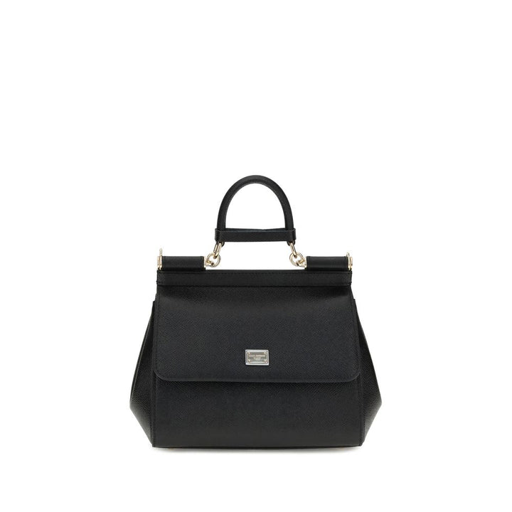 Dolce &amp; Gabbana Black Calf Leather Bos Taurus Shoulder Bag