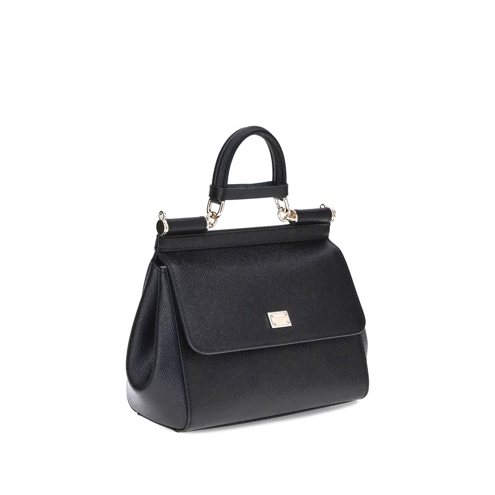 Dolce & Gabbana - Black Calf Leather Bos Taurus Shoulder Bag