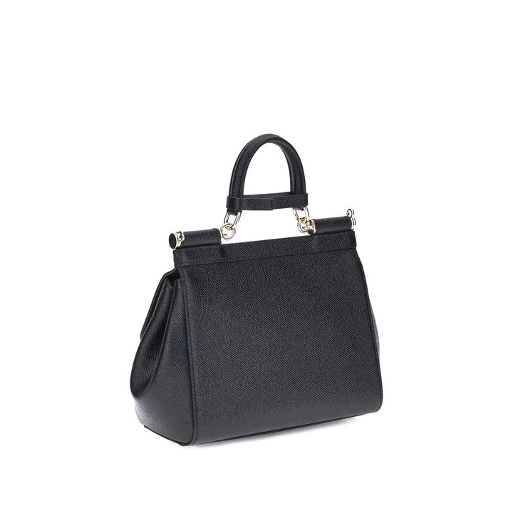 Dolce &amp; Gabbana Black Calf Leather Bos Taurus Shoulder Bag