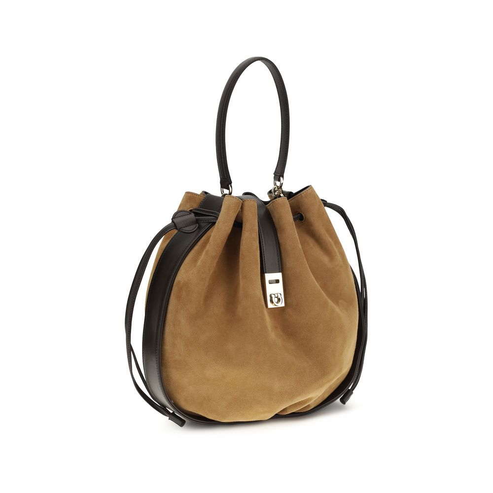 Ferragamo - Brown Calf Leather Bos Taurus Backet Bag