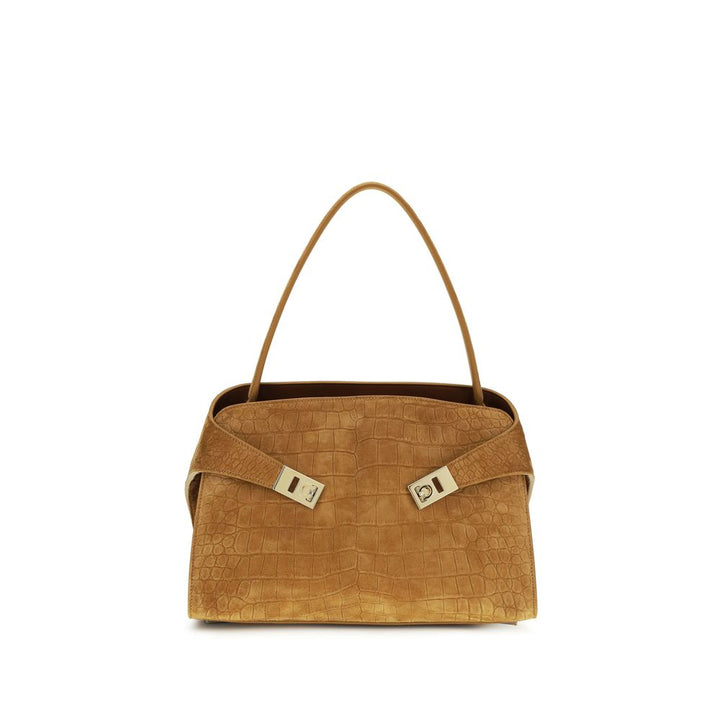 Ferragamo - Beige Goatskin Shoulder Bag