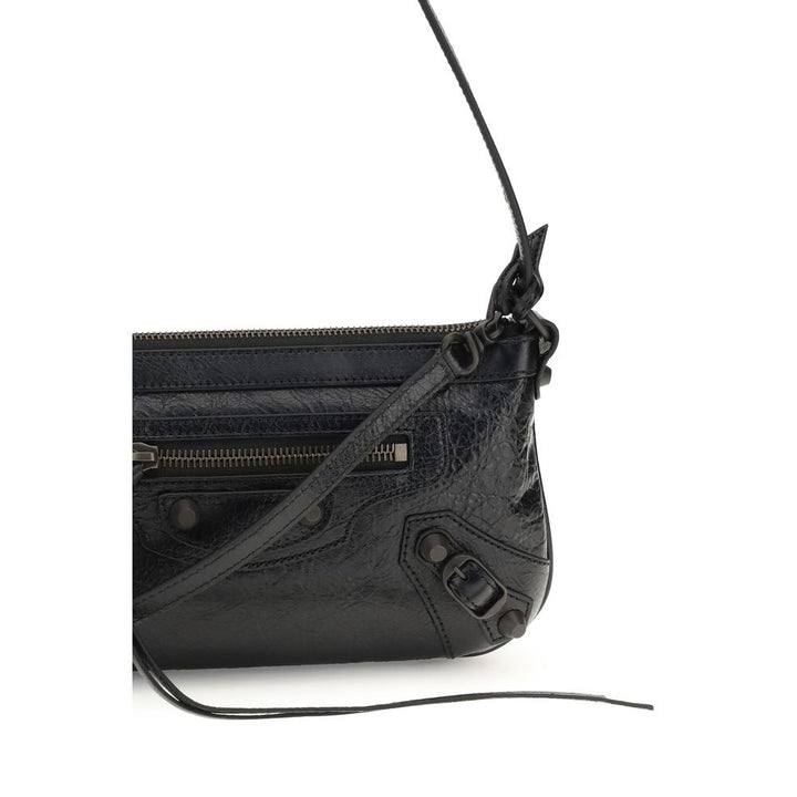 Balenciaga Black Lamb Ovis Aries Aries Shoulder Bag