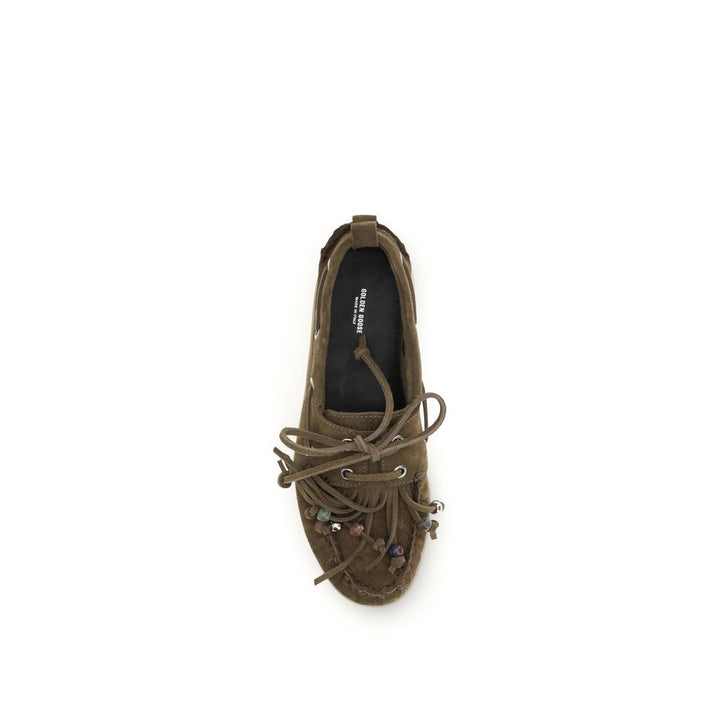 Golden Goose Bicolor Calf Leather Bos Taurus Slip-On Loafers
