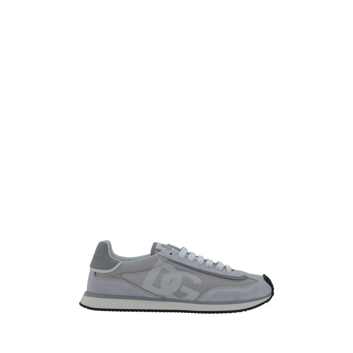 Dolce &amp; Gabbana Gray Fabric Athletic Sneakers