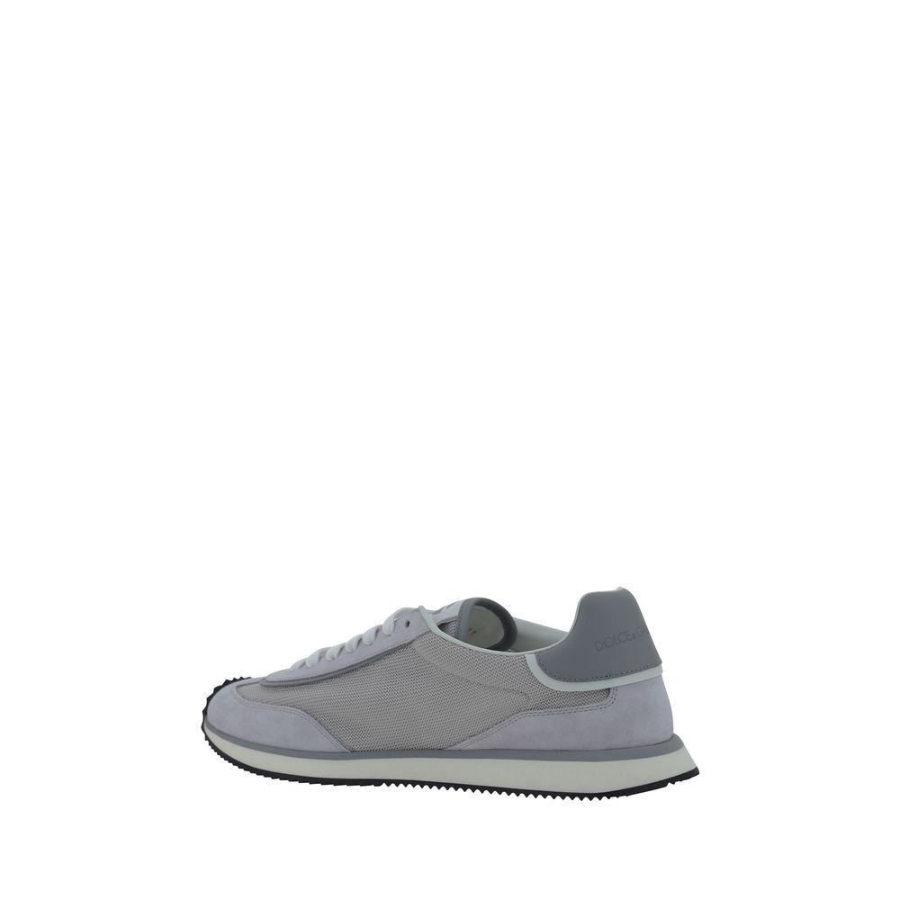 Dolce &amp; Gabbana Gray Fabric Athletic Sneakers
