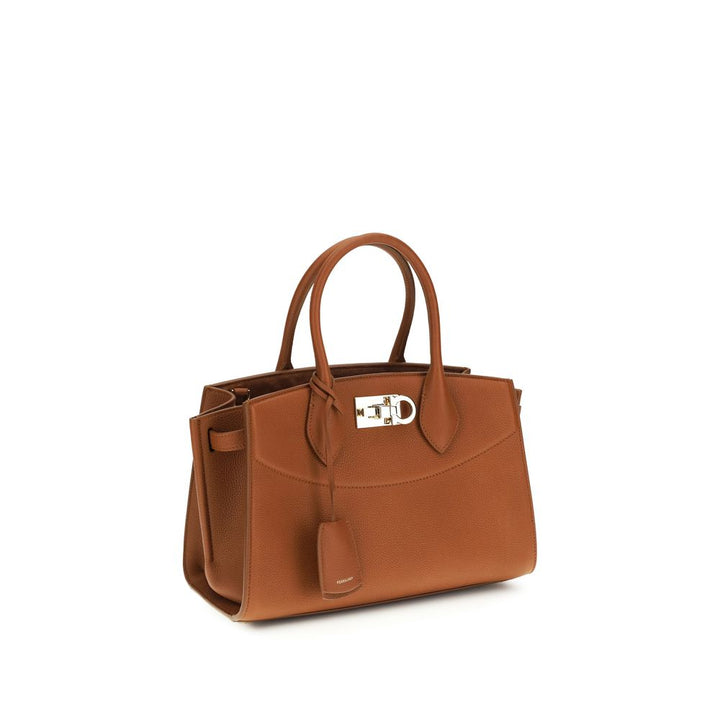 Ferragamo - Brown Calf Leather Bos Taurus Handbag