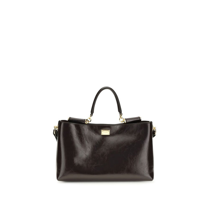 Dolce &amp; Gabbana Brown Calf Leather Bos Taurus Shoulder Bag