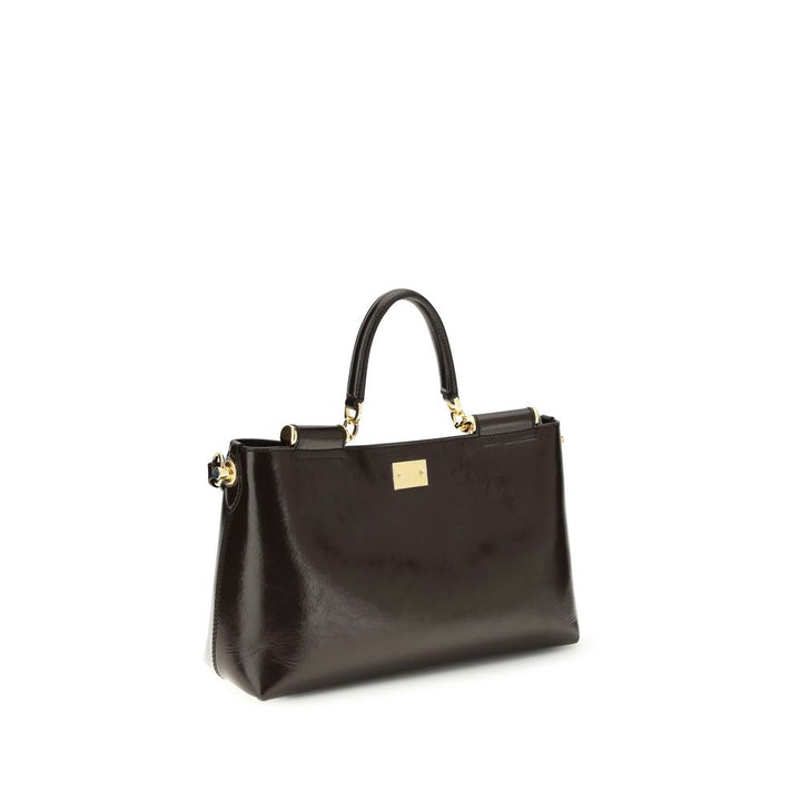 Dolce &amp; Gabbana Brown Calf Leather Bos Taurus Shoulder Bag