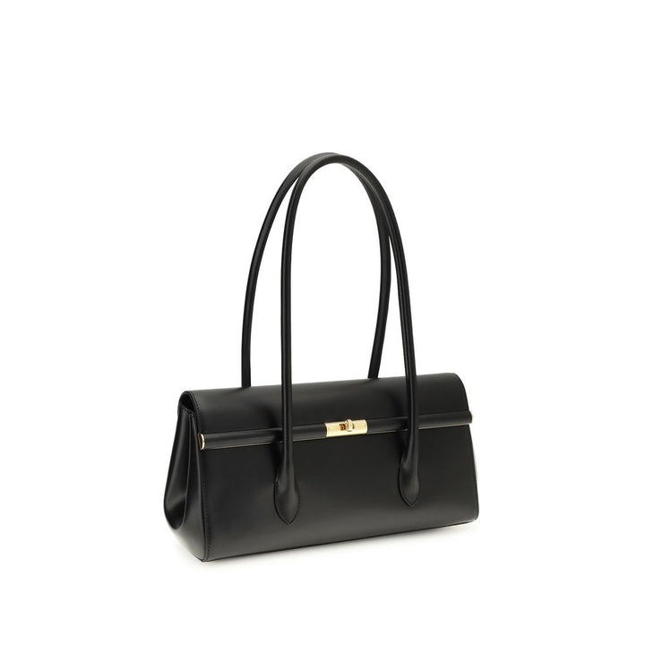 Dolce &amp; Gabbana Black Calf Leather Bos Taurus Shoulder Bag