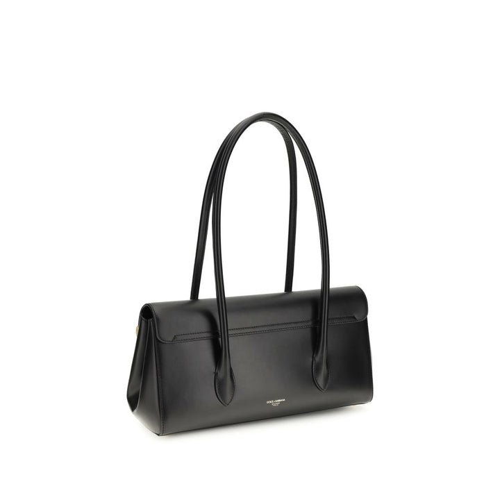 Dolce &amp; Gabbana Black Calf Leather Bos Taurus Shoulder Bag