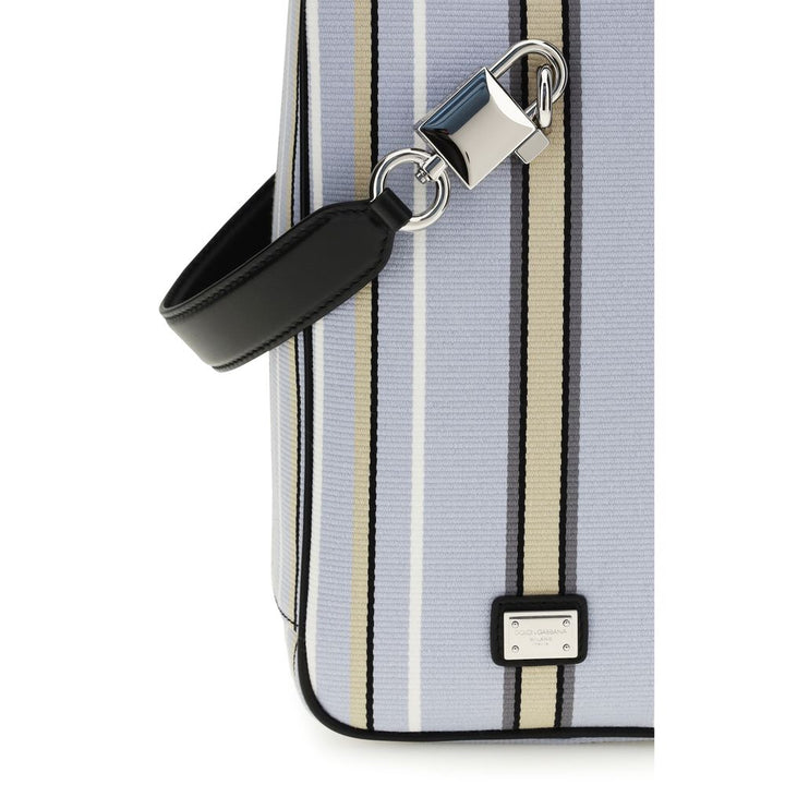Dolce &amp; Gabbana Blue Cotton Handbag
