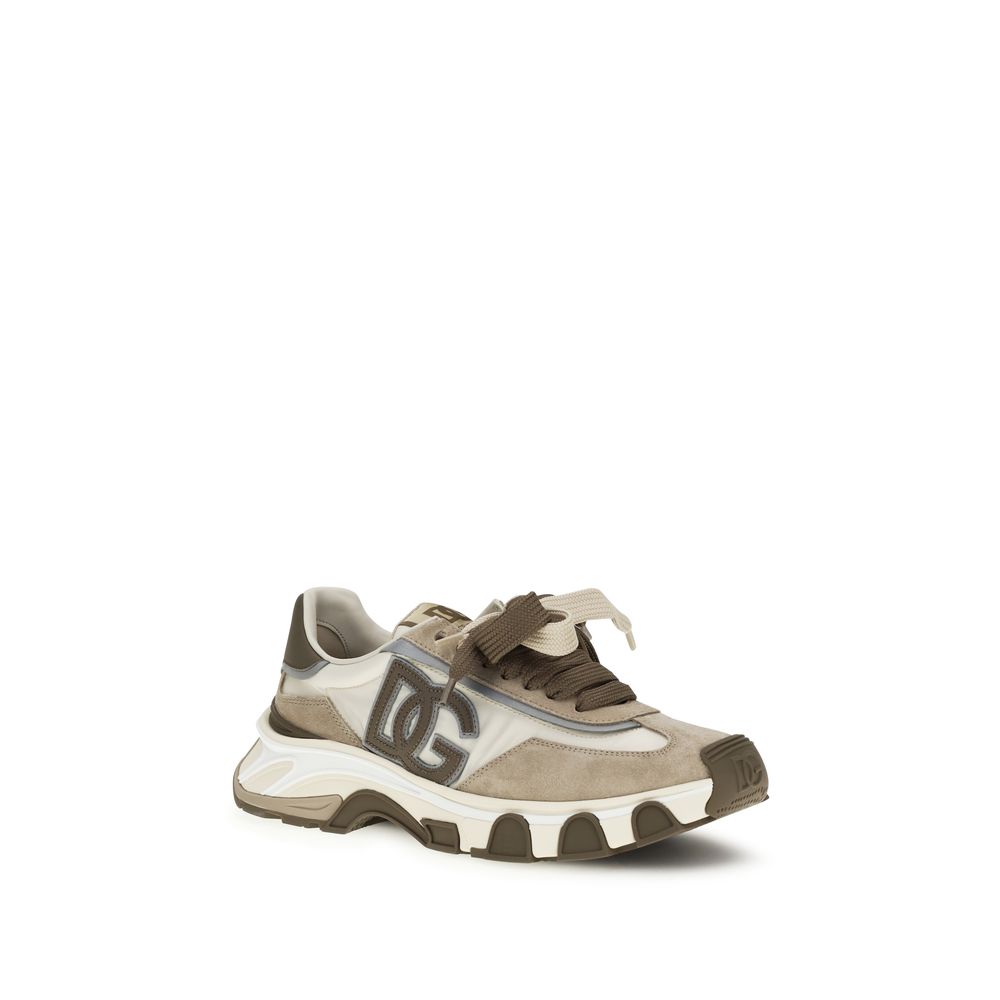 Dolce &amp; Gabbana Multicolor Calf Leather Bos Taurus Athletic Sneakers