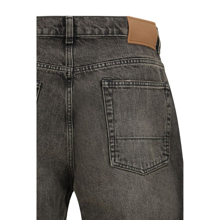 Our Legacy Black Cotton Relaxed Fit Jeans