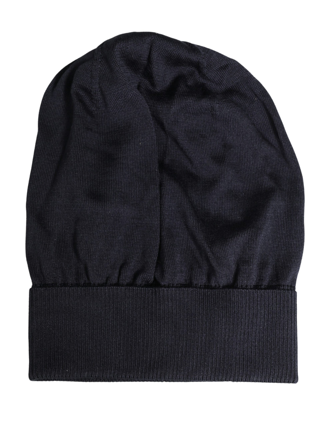 Dolce &amp; Gabbana Black Solid Wool Knitted Winter Beanie Cap Hat