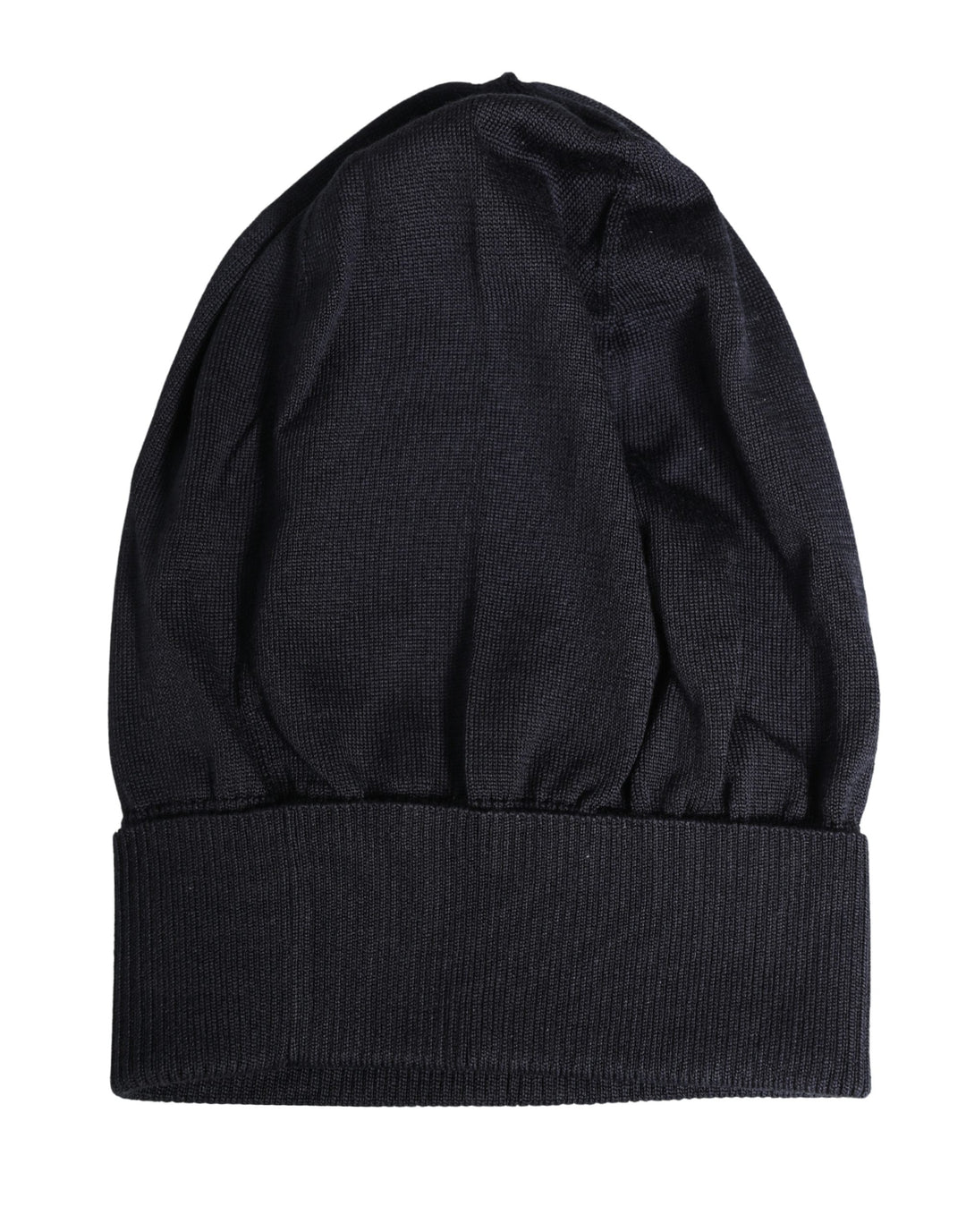 Dolce &amp; Gabbana Black Solid Wool Knitted Winter Beanie Cap Hat