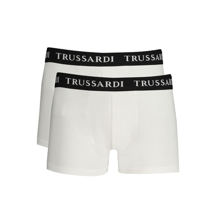 Trussardi White Cotton Men&