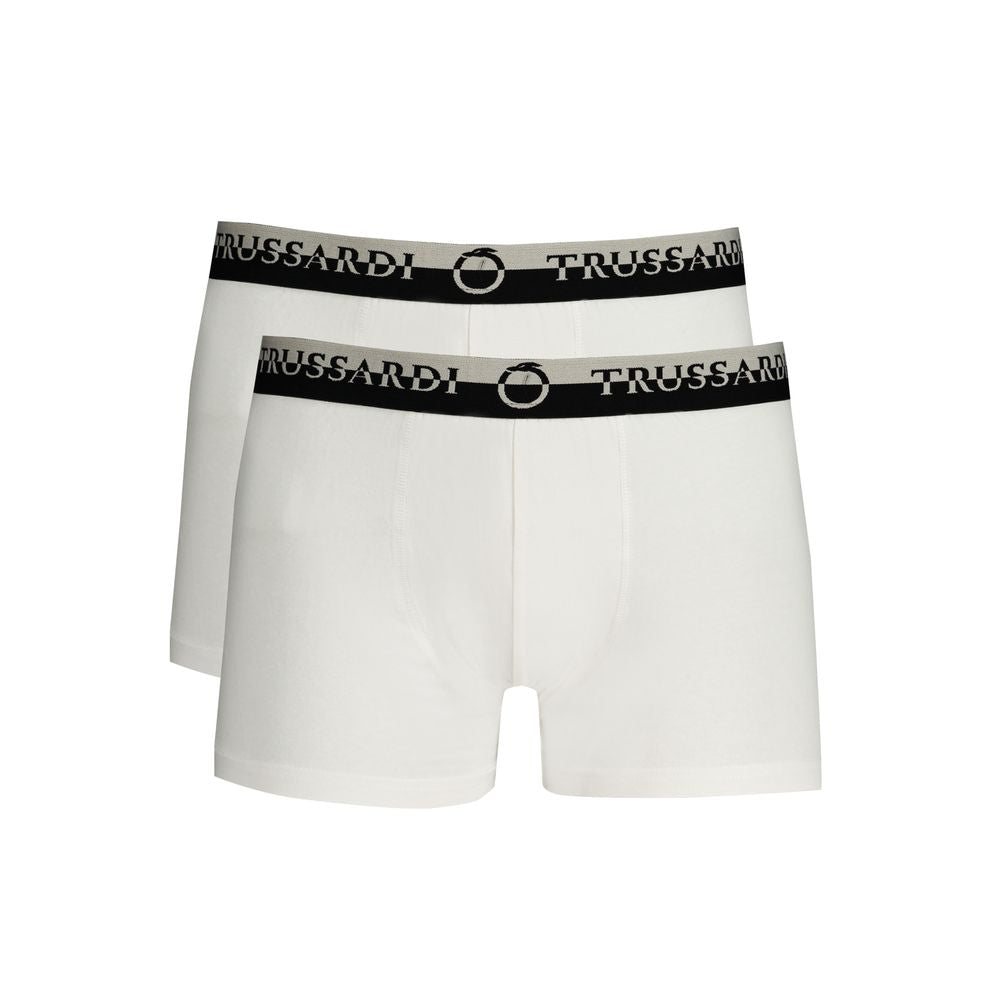 Trussardi White Cotton Men&