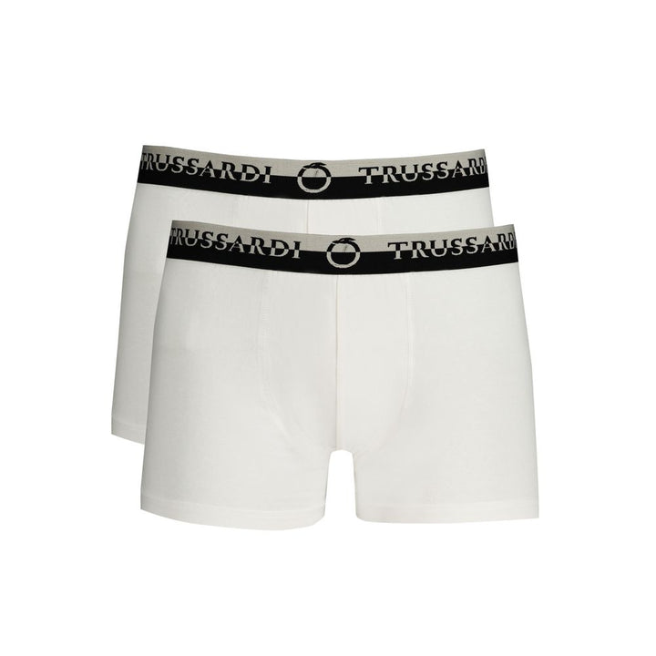 Trussardi White Cotton Men&