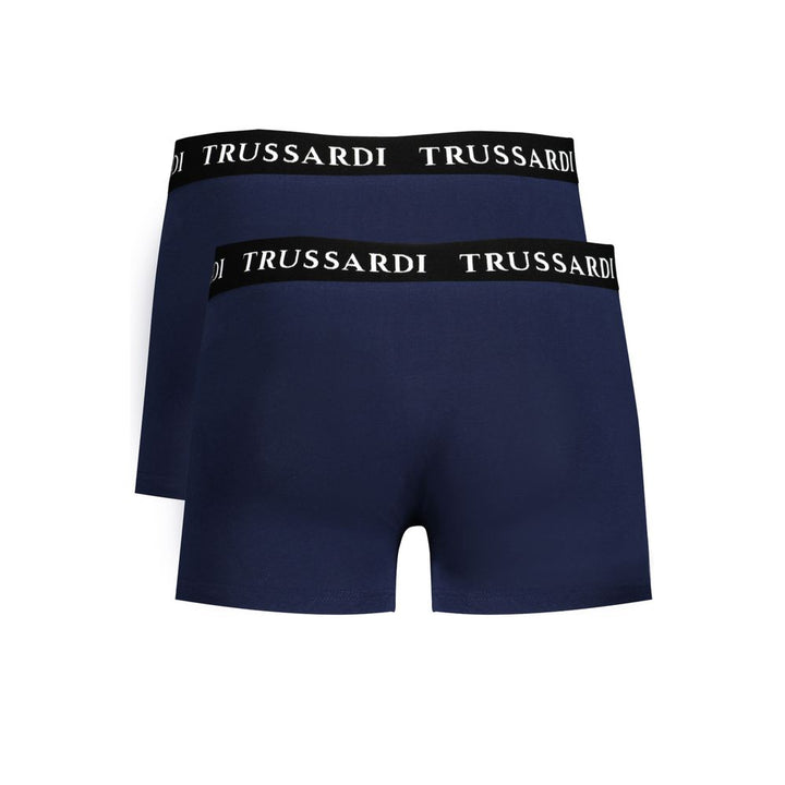Trussardi Blu Cotton Men&