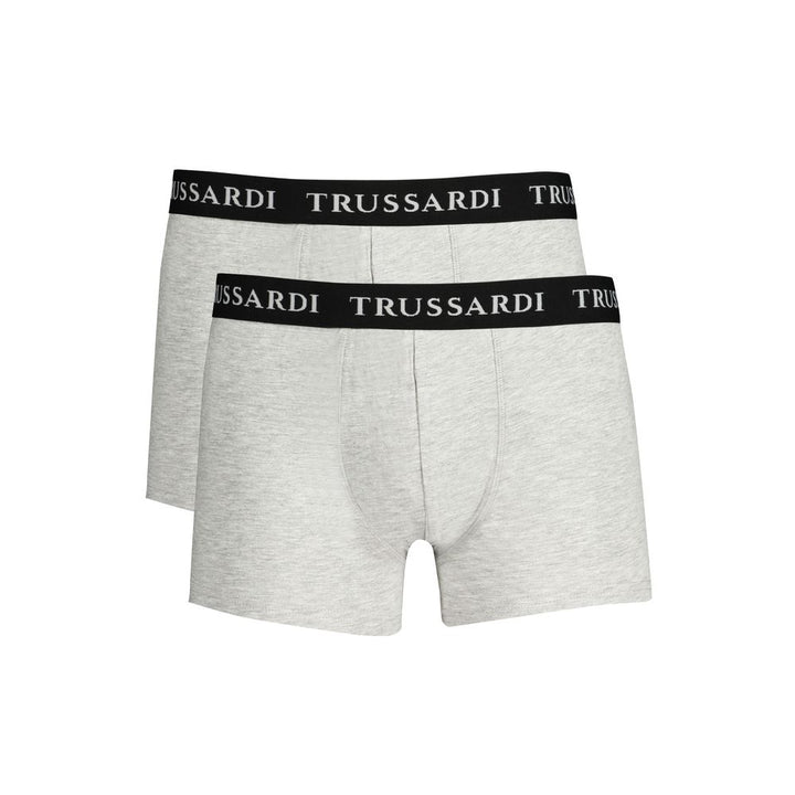 Trussardi Grigio Cotton Men&