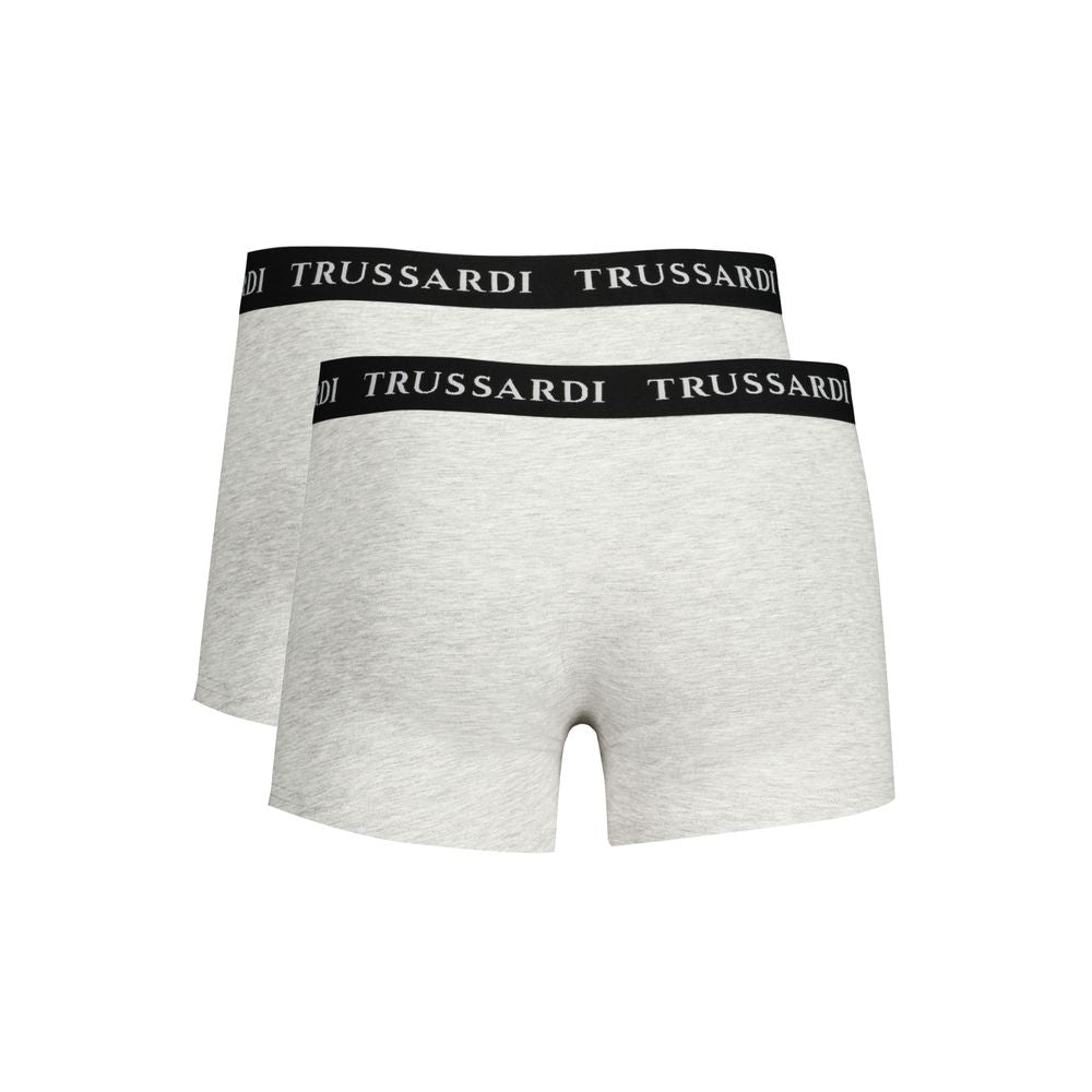 Trussardi Grigio Cotton Men&