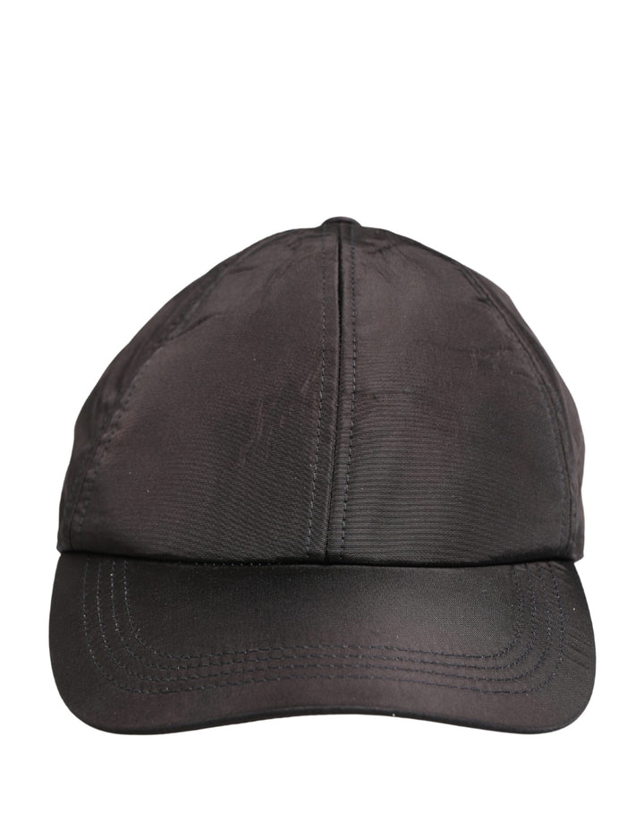 Dolce &amp; Gabbana Men Black Cotton 6 Panels Baseball Cap Hat
