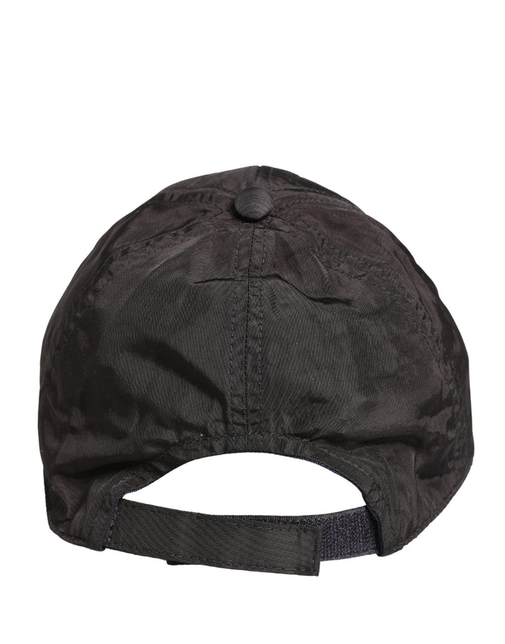 Dolce &amp; Gabbana Men Black Cotton 6 Panels Baseball Cap Hat