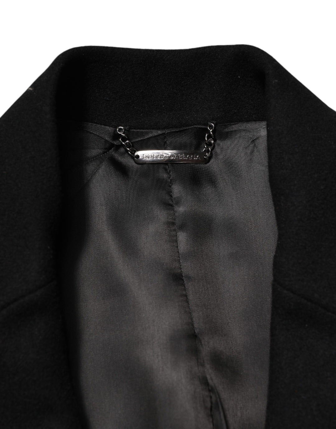 Dolce &amp; Gabbana Black Heraldic Patch Single Breasted Blazer Jacket