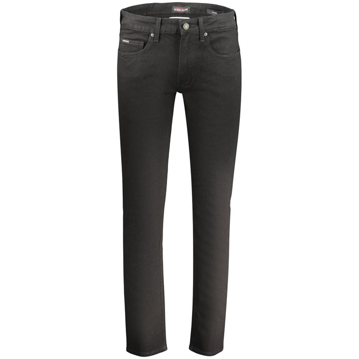Guess Jeans Black Cotton Mens Jeans