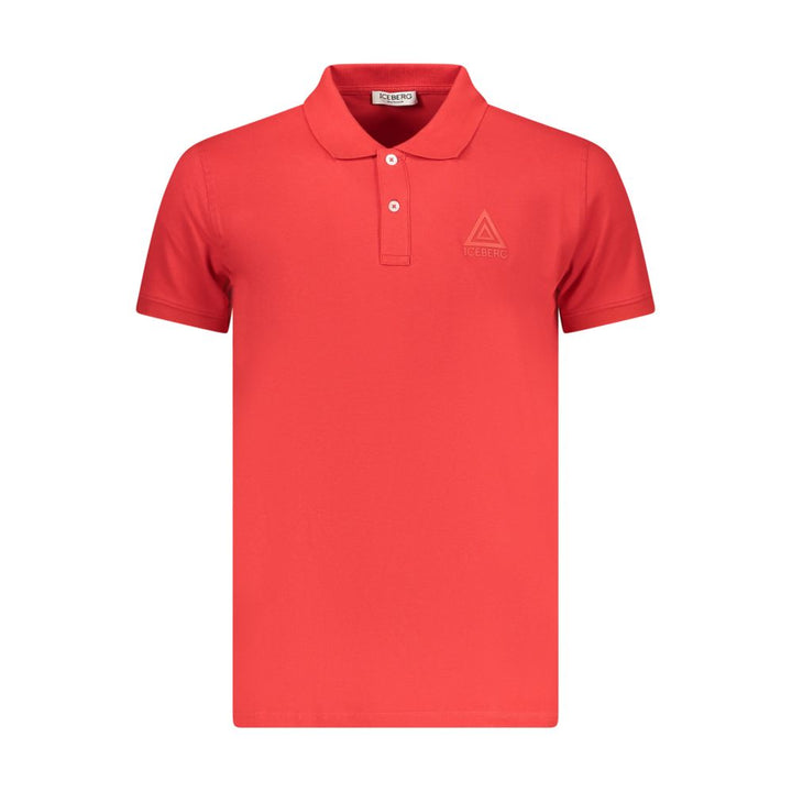Iceberg Rosso Cotton Mens Polo Shirt
