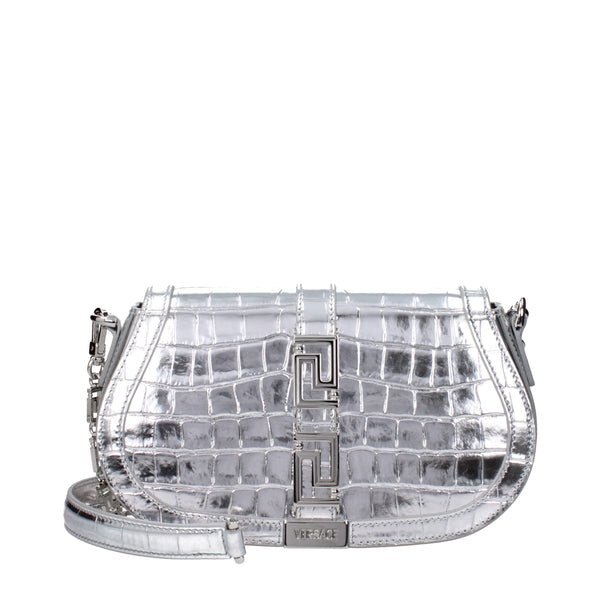 Versace - Gray Leather Shoulder Bag