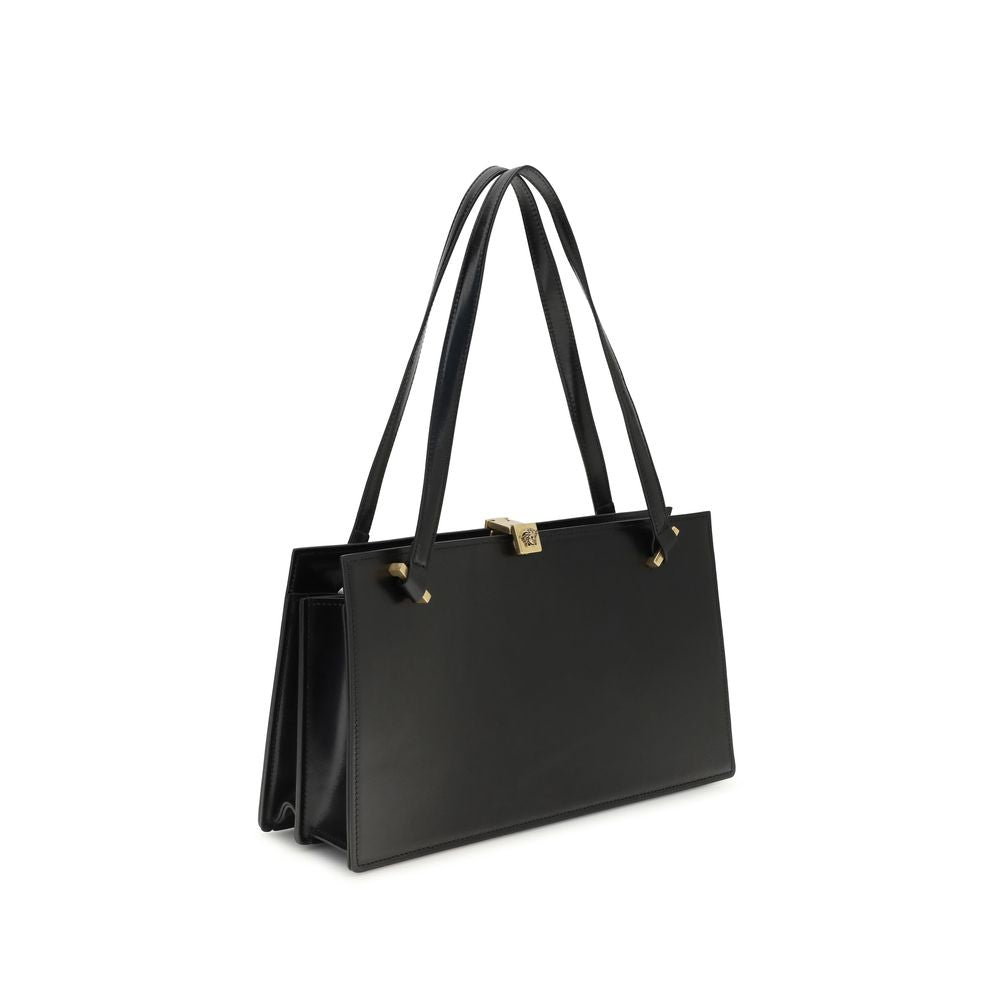 Versace - Black Calf Leather Bos Taurus Shoulder Bag