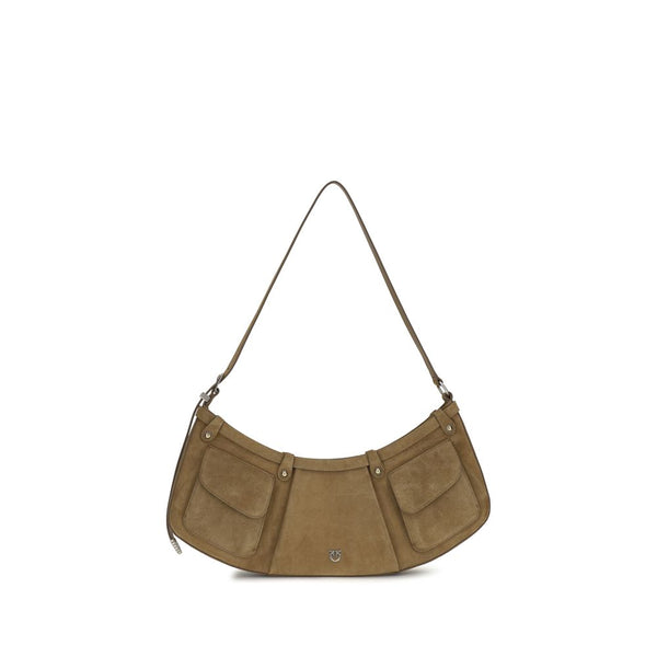 PINKO - Beige Calf Leather Bos Taurus Shoulder Bag
