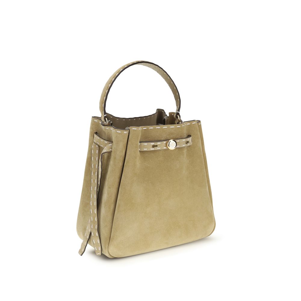 Tory Burch - Beige Calf Leather Bos Taurus Backet Bag