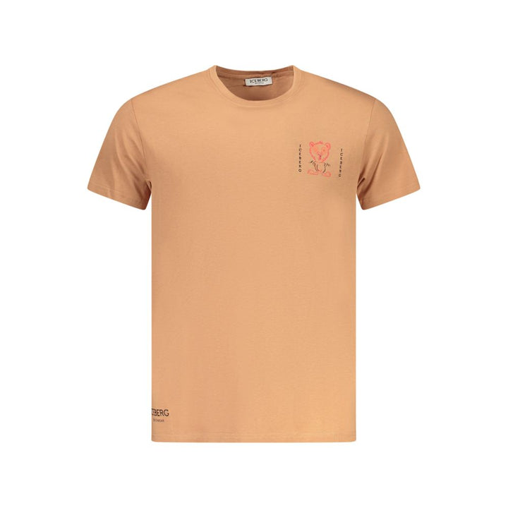 Iceberg Marrone Cotton Men T-Shirt