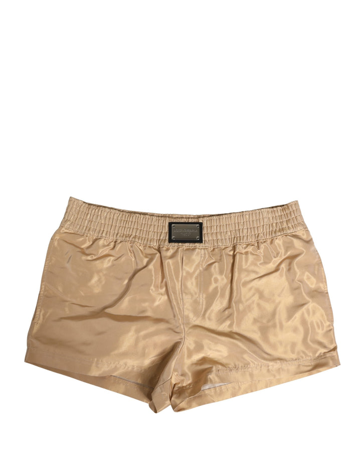 Dolce &amp; Gabbana Beige Polyester Men Boxer Shorts Underwear