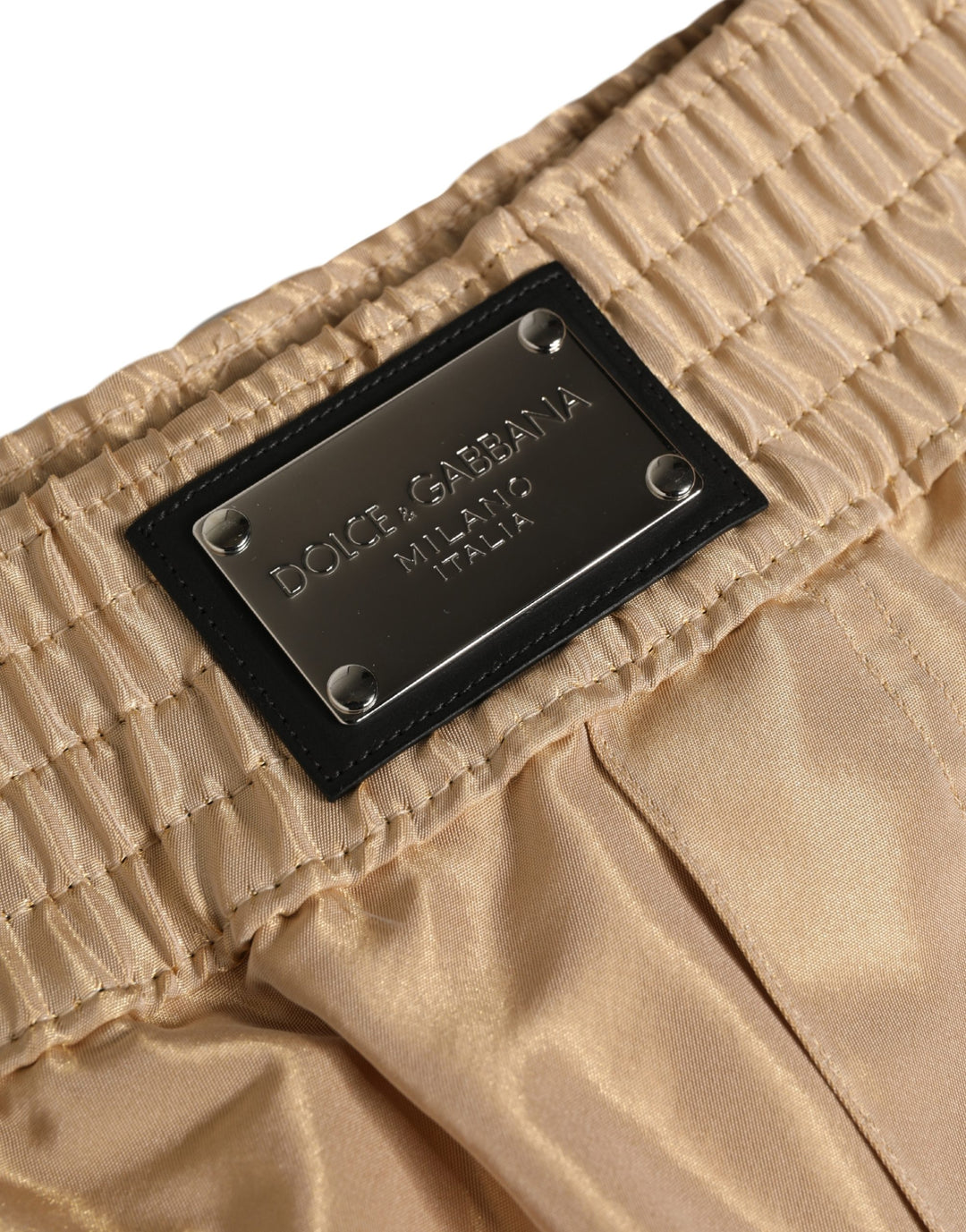 Dolce &amp; Gabbana Beige Polyester Men Boxer Shorts Underwear