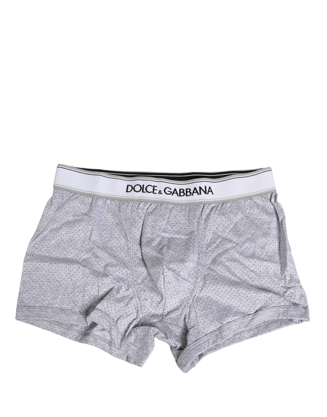 Dolce &amp; Gabbana Gray Logo Cotton Men Regular Boxer Underwear