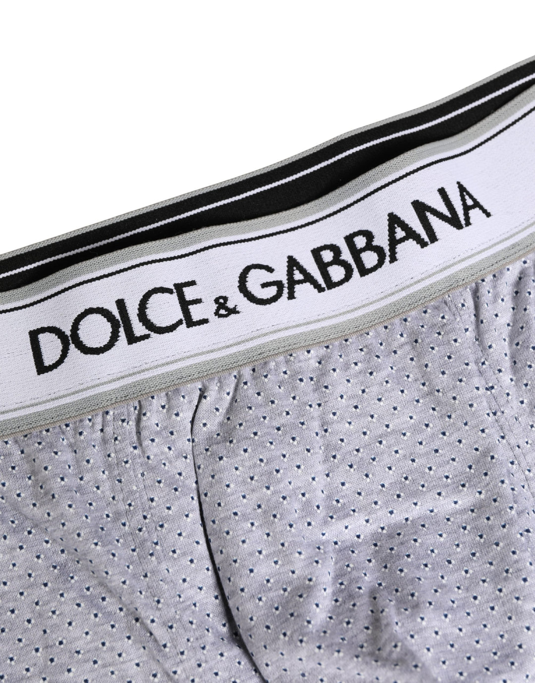 Dolce &amp; Gabbana Gray Logo Cotton Men Regular Boxer Underwear