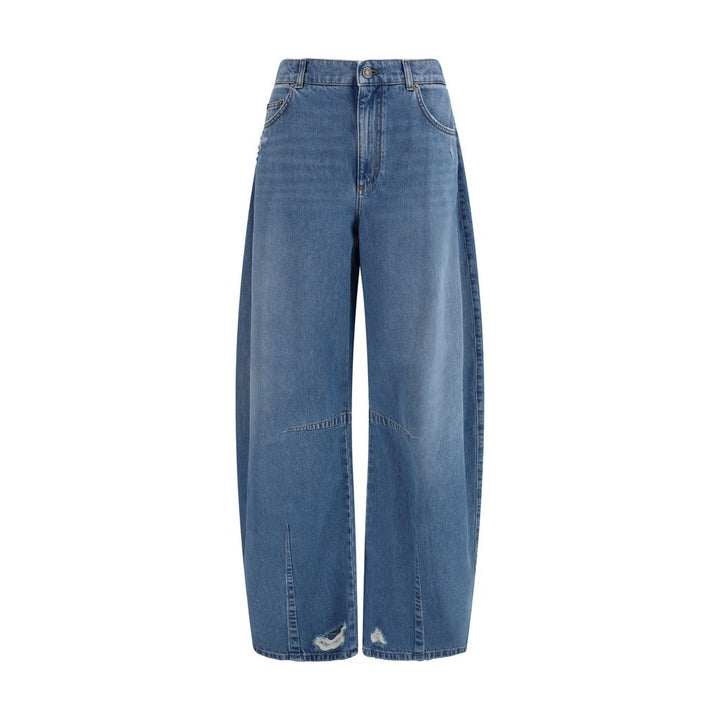 Dolce &amp; Gabbana Blue Cotton Relaxed Fit Jeans